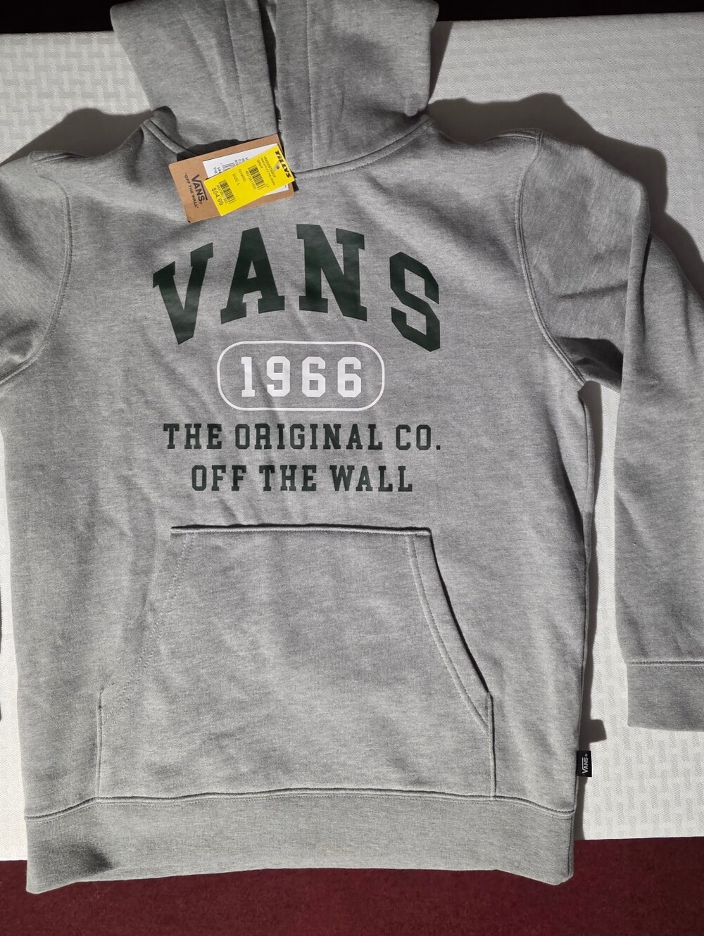Vans Grey Hoodie with Dark Green Logo